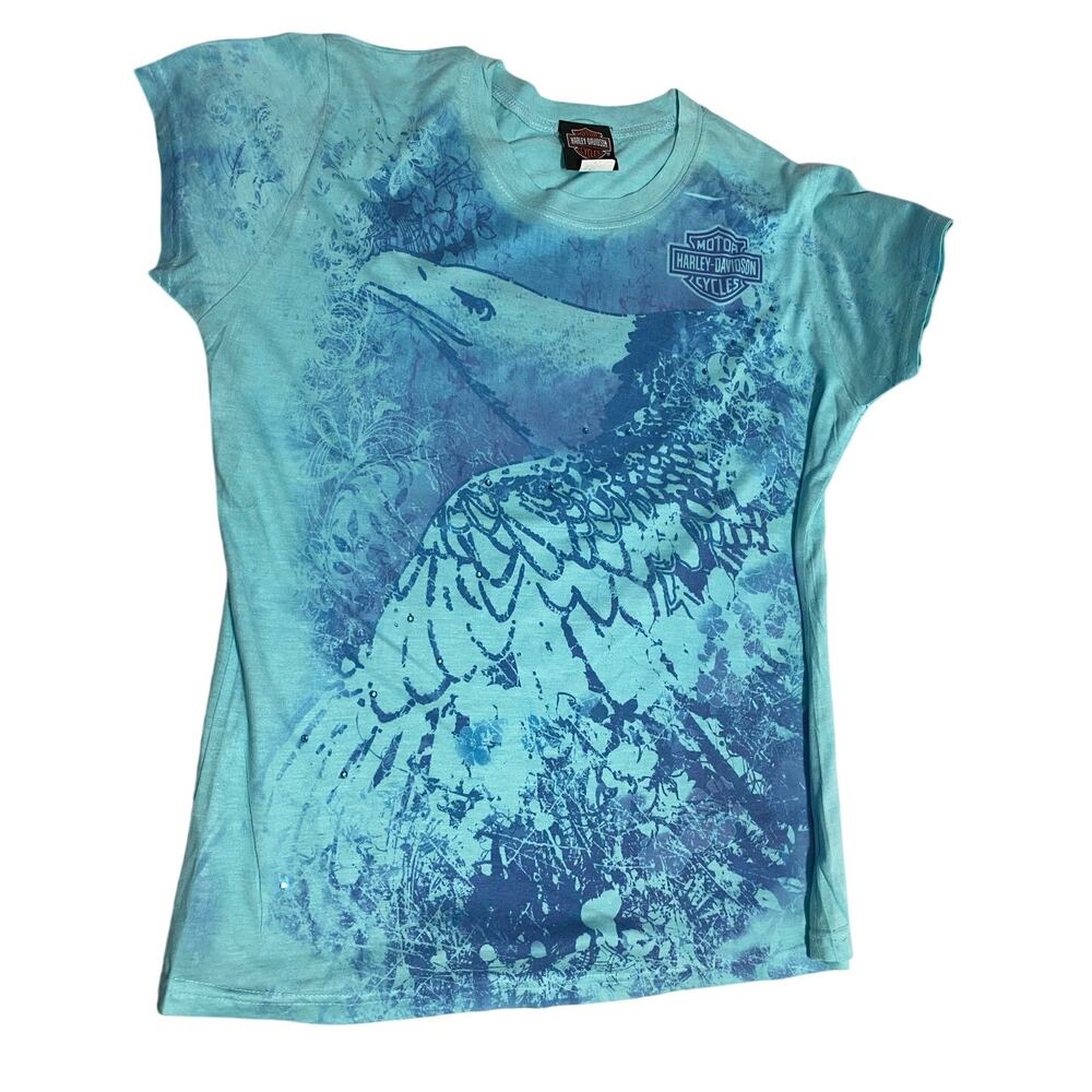 Harley-Davidson Women’s T-Shirt XL Salt Lake City Utah – Turquoise